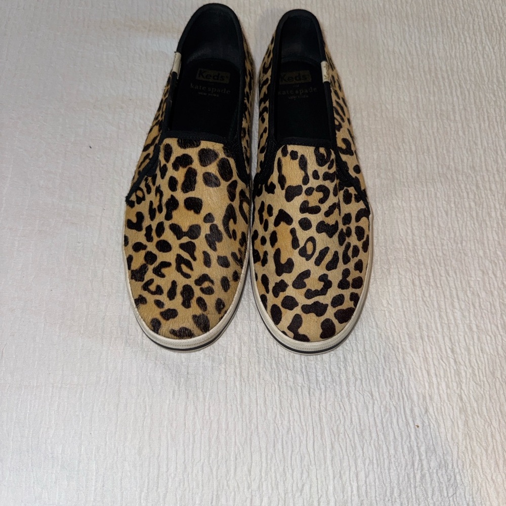 kate spade Leopard Print Slip-On Sneakers in Tan and Black